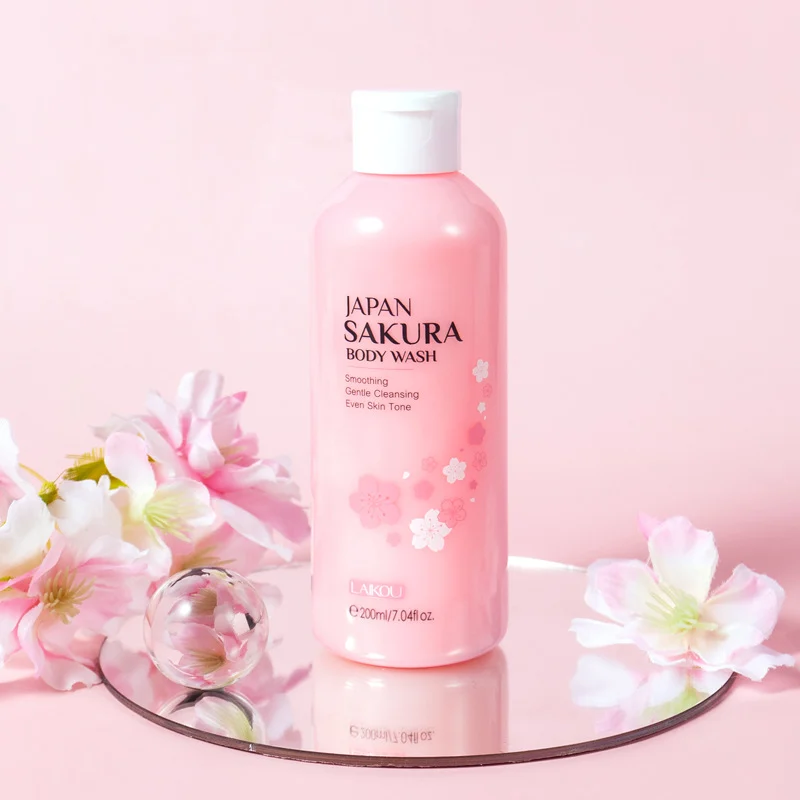 My Quest for a Body Wash That Doesn't Leave My Skin Screaming for Lotion (And Why This One Might Be It) 1 LAIKOU Japan Sakura Body Wash pink bottle standing on a bathroom shelf